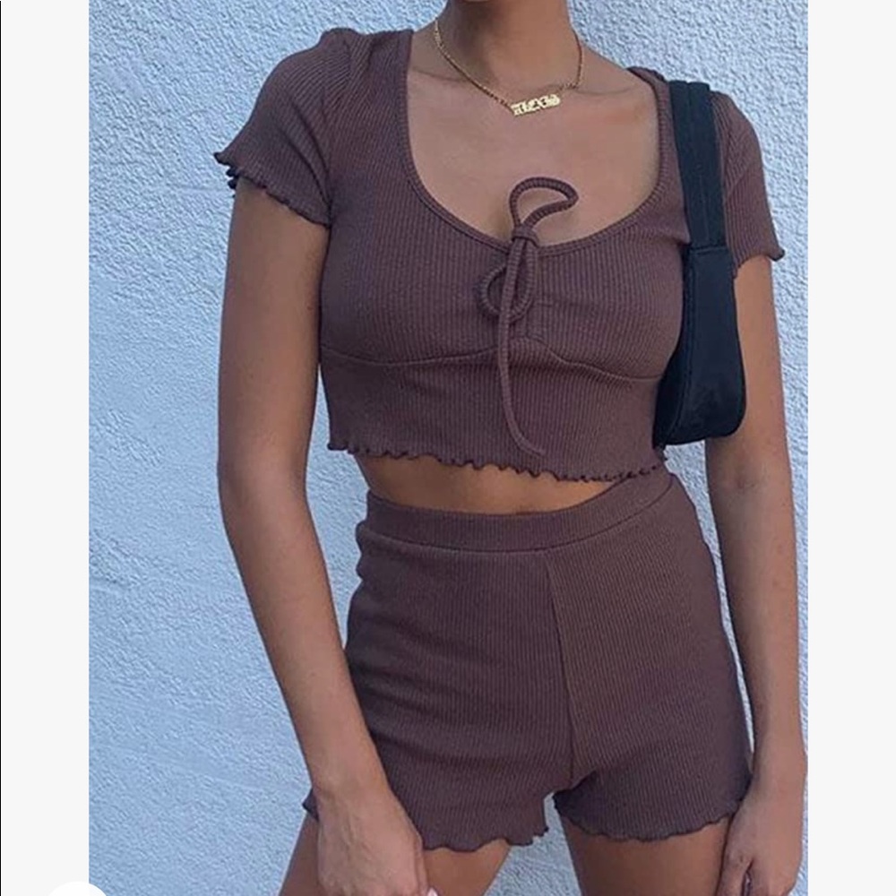 Ribbed Brown Set - image 3